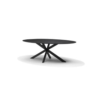 Star Eetkamertafel 240X120 Ovaal Mango Zwart 3cm