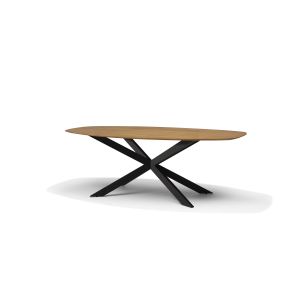 Solar Eetkamertafel 240X110 Bootvorm Mango Naturel 3cm