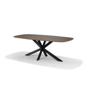 Switch eetkamertafel Deens Ovaal 220X100 HPL1 Ferro Brons+Star