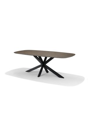 Switch eetkamertafel Deens Ovaal 220X100 HPL1 Ferro Brons+Star