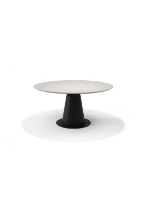 Basic eetkamertafel Rond 140 HPL1 Kasjmiergrijs+TM02