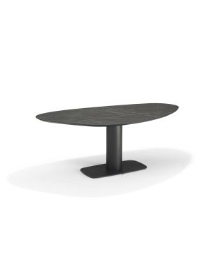 Basic eetkamertafel Kiezel vorm 240X120 HPL1 Grigia Zwart+TM03 zwart