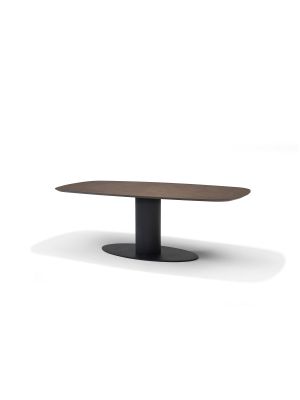 Basic eetkamertafel Deens Ovaal 240X110 HPL1 Ferro Brons+TM03A Ovaal