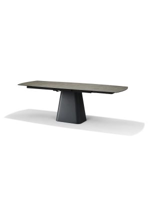 RICK Eetkamertafel Glas-Keramiek Taupe 160-240X90 Uitschuifbaar