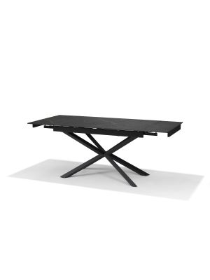 Reno Tafel - Zwart Deckstone 136-196X90 Uitschuifbaar