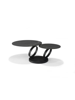 Orion Salontafel B-5706 - Zwart Deckstone - 2 Bladen Draaibaar