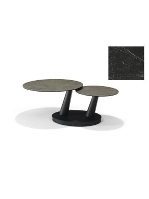 Antares Salontafel B-5712 - Zwart Deckstone - 2 Bladen Draaibaar