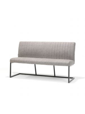 Eetbank Sanne zwart - Stof Soft Pebble