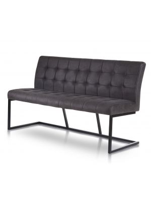 Eetbank Patch zwart - Stof Soft Antraciet