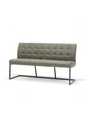 Eetbank Patch zwart - Stof Soft Groen