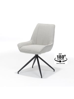 Montana stoel - Stof Teddy Clay - draaivoet zwart