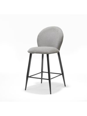 Cuba barkruk Stof Aragon Grijs