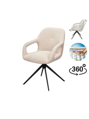 Move armstoel Stof Sahara Linen - Relax functie - frame zwart